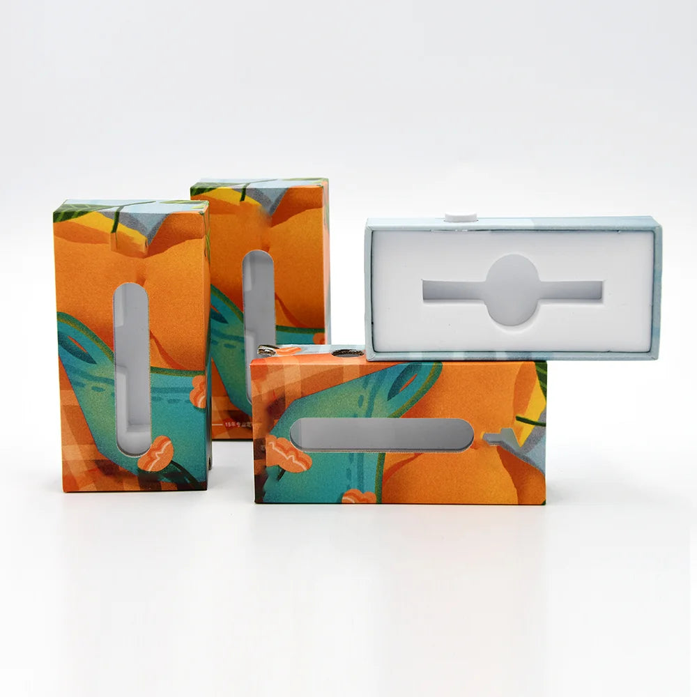 Custom Child-Resistant UV Coating Embossing Matt Lamination Recycled Materials Safe Packaging Box Side Button for Photo Frame