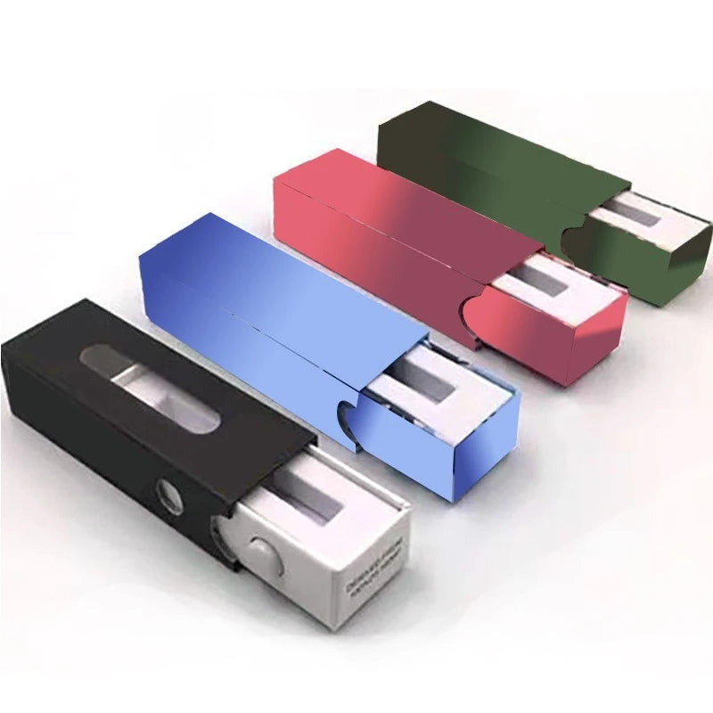 New Design Child-Resistant Sliding Drawer with Embossed Childlock 1 Gram Cartridge Packaging Boxes Matt Laminated for Photos