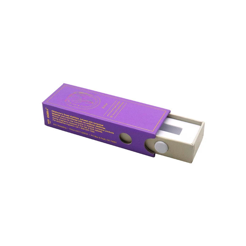 Child-Resistant Recyclable Disposable Pen Drawer Cartridge Packaging Empty Rigid Boxes Paperboard Embossing Matt Lamination