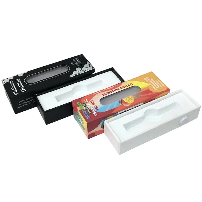 Custom Pre-Roll Packaging Box Professional Design Child Proof Feature Recycled Materials Embossed Matt Laminated Paper Packaging