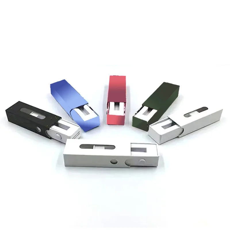 Custom Child-Resistant 0.5ml 1ml Locking Cartridge Package Box Sliding Drawer with Push Button & Embossed Printing